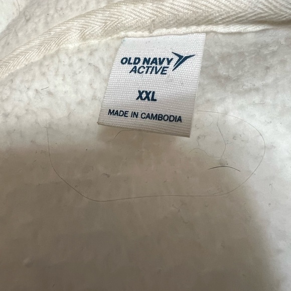 Old Navy White 1/4 Zip Pullover Fleece w/Pockets - Ladies Size 2XL - Picture 7 of 8